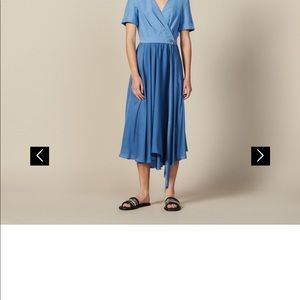 Sandro wrap dress in blue new with tags